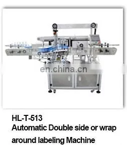 Automatic Flat Double Sides Square Bottle Labeling Machine , Two Heads Label Machine