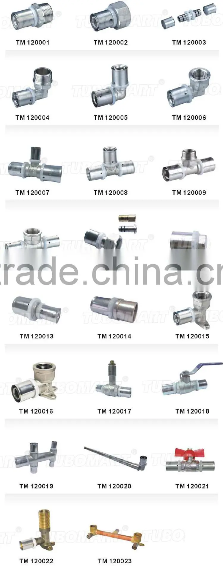 International standard ISO 17484 press union female brass gas fitting for heating system