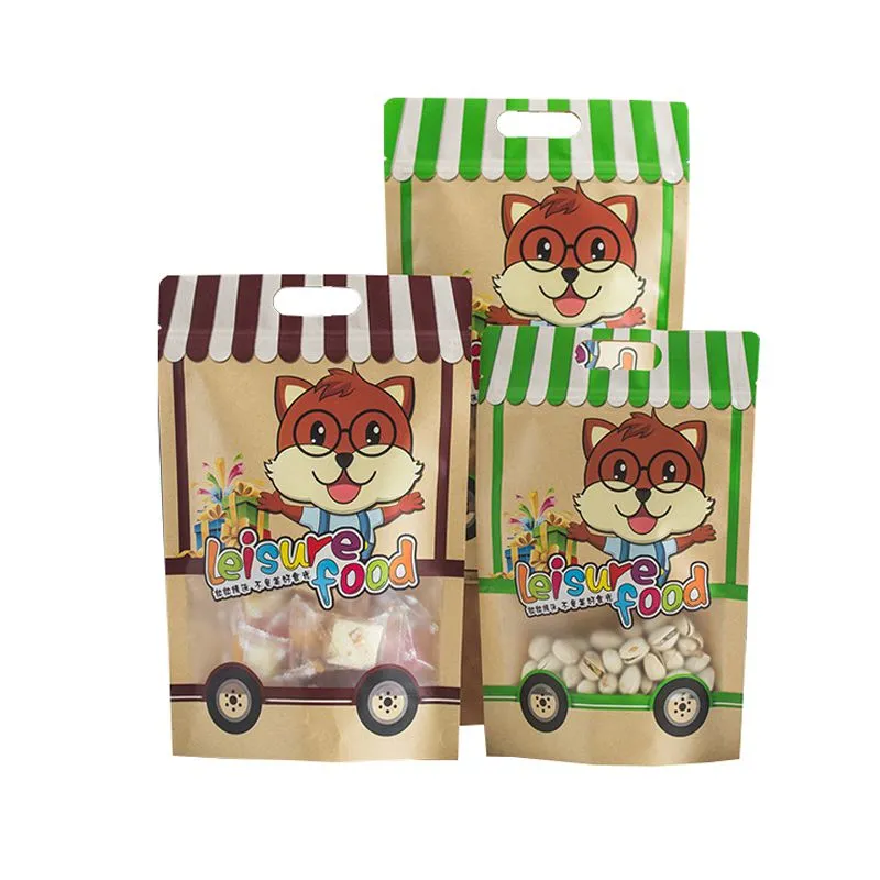 Custom Printed Small Reusable Aluminum Foil Plastic Beef Jerky Snack Package Dried Dry Fruit Packaging Pouch Bags For Nuts