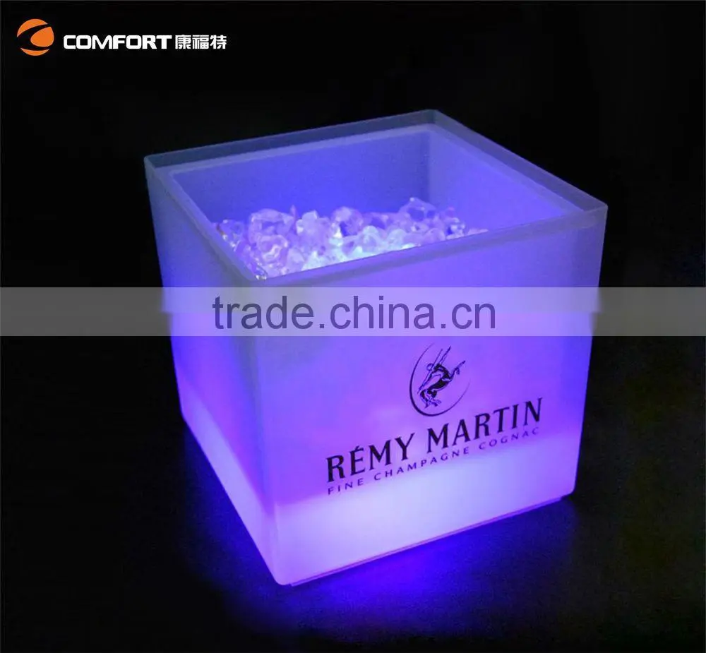 custom standing square wine ice bucket