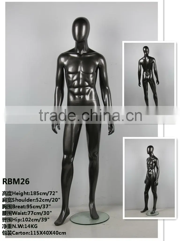 high end fiberglass male mannequin for business suit