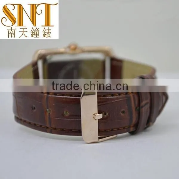square case lady watch quartz leather PU strap fashion customized logo