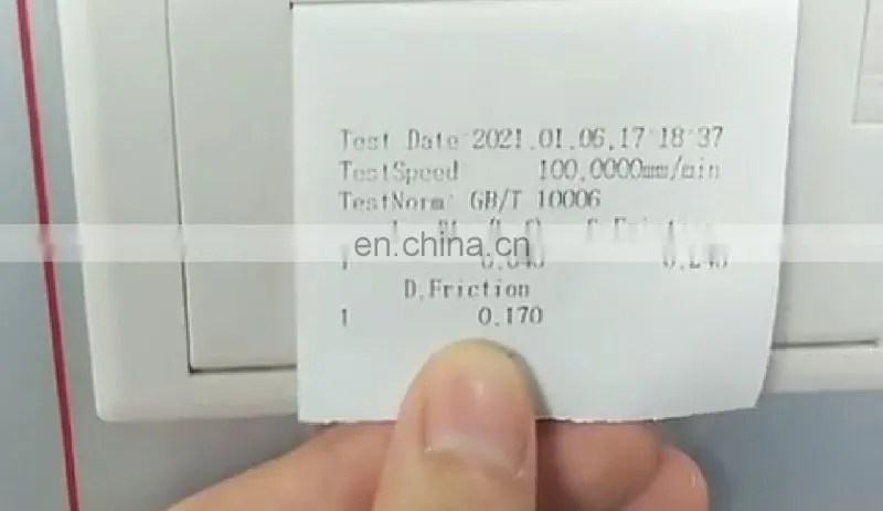 HST Coefficient of Friction Tester Plastic Film COF Tester
