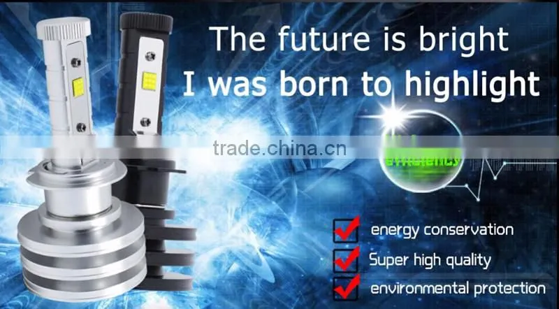 Superbright strong power 80w h7 auto headlight creeled car led headlight h4/h7/9005