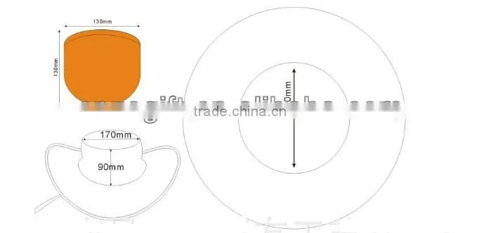 Foldable Promotional Cowboy Hat in 190T nylon, hats with print logo