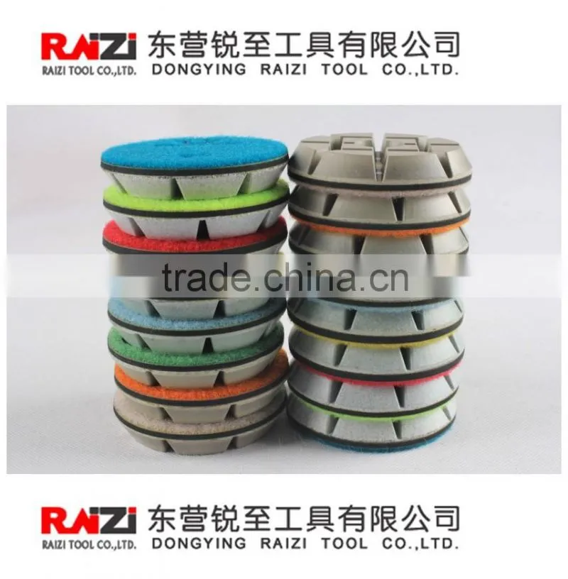 New Hybrid diamond concrete floor dry polishing pad