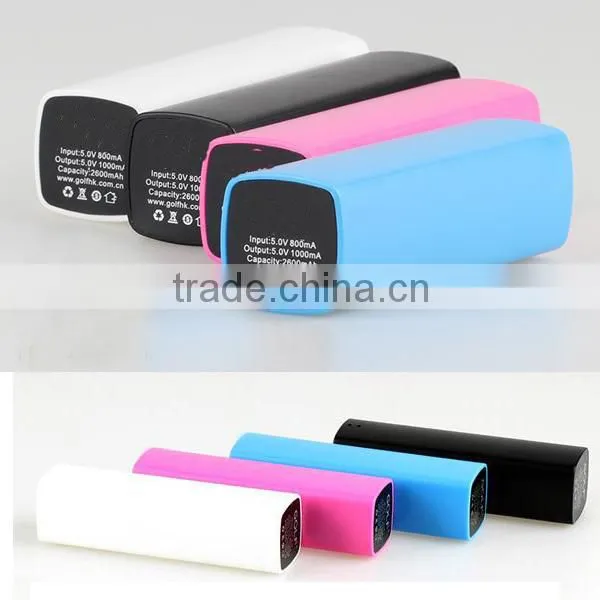 Factory directly supply mobile power bank power bank 2600mah portable mobile power bank for samsung galaxy note 3