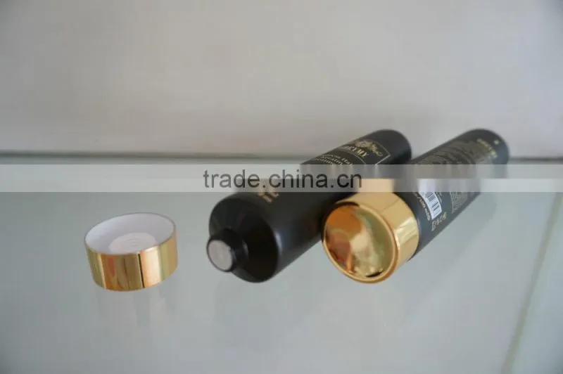 Dia 35mm hot stamping tube with bright gold screw cap for cosmetic packaging