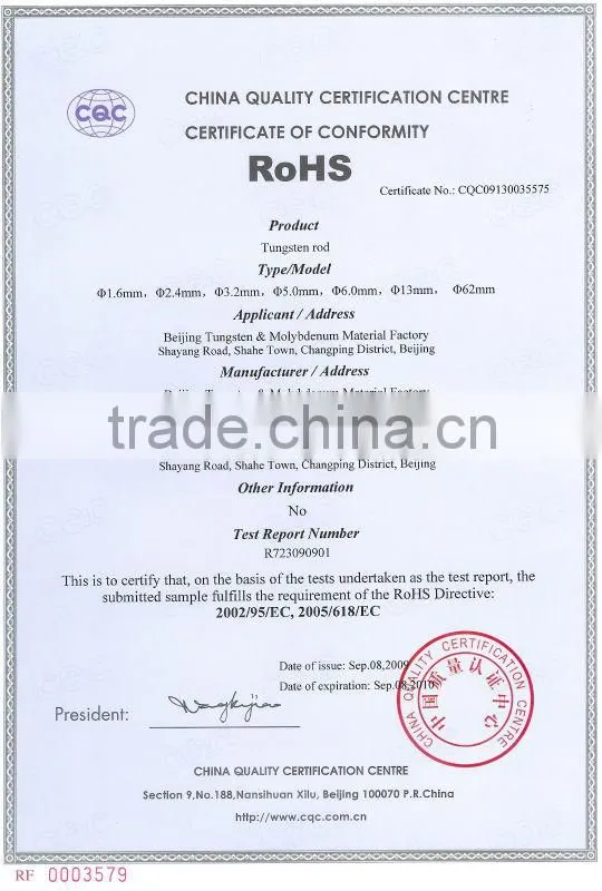 WL15 lanthanated tungsten weld electrodes10 pieces/pack from Beijing
