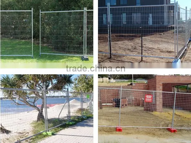 Australia type temporary mobile fence with plastic feet