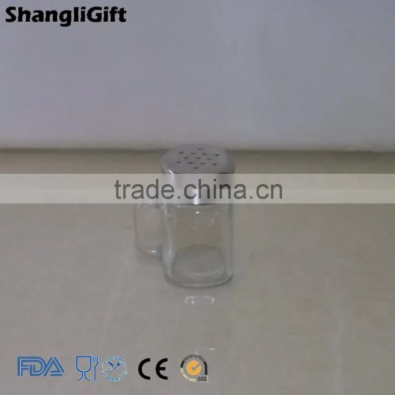 clear glass jar with lid and handle spice jar pepper bottle with shaker