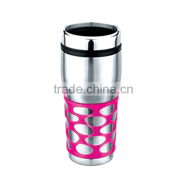 Travel Mugs in 16oz with silicone wrap