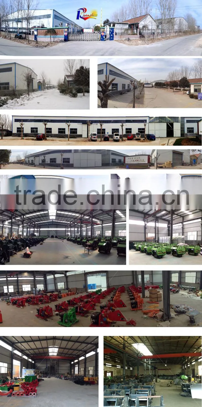 22HP diesel mobile wood chipper machine