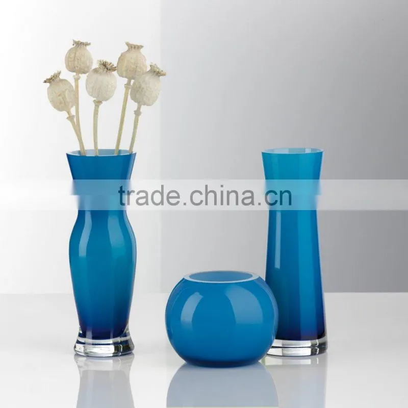 Glass Vase set ; Solid color glass vase, colorful glass vase