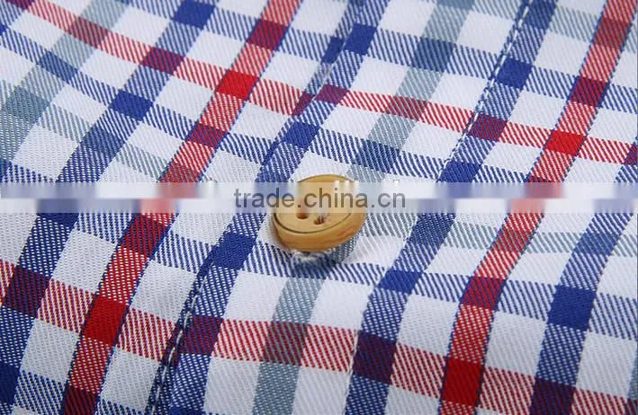 American Design Turn-down Collar Men Check Shirt
