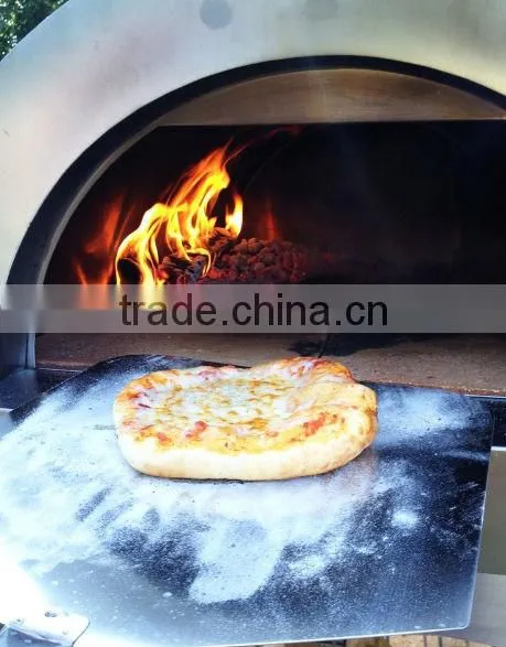 Wood fired stainless steel outdoor BBQ pizza oven and smoker