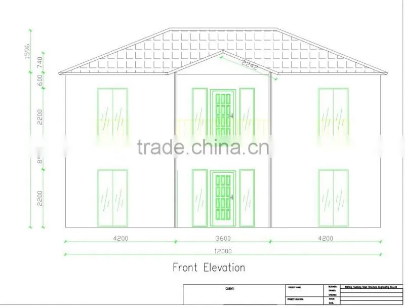 2016 Light Steel two bedroom prefabricated house,factory fancy fashion house,Portable prefab modular guest