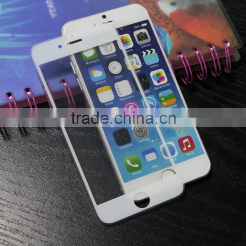 newest factory supplier 3D full mobile phones tempered glass screen protector for iphone 6