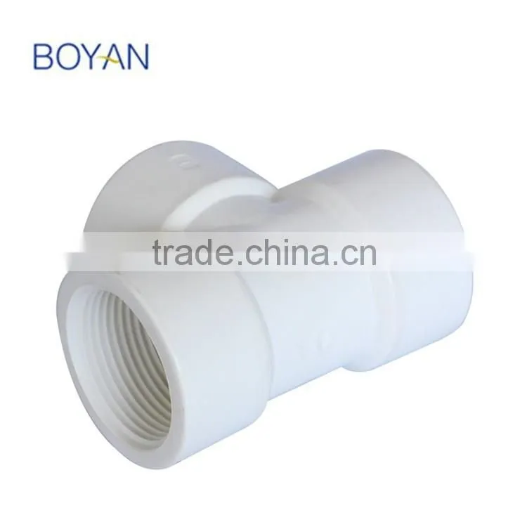 BOYAN For water supply white equal tee PVC female and piep tee