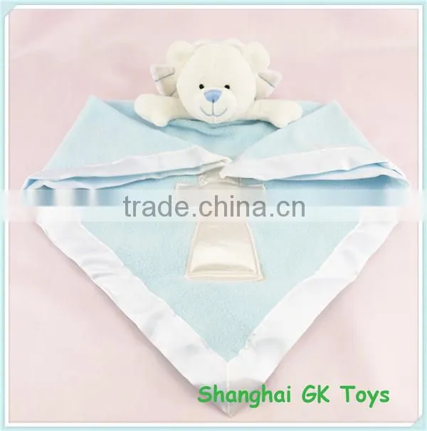 2014 new arrive white bear blue baby handkerchief