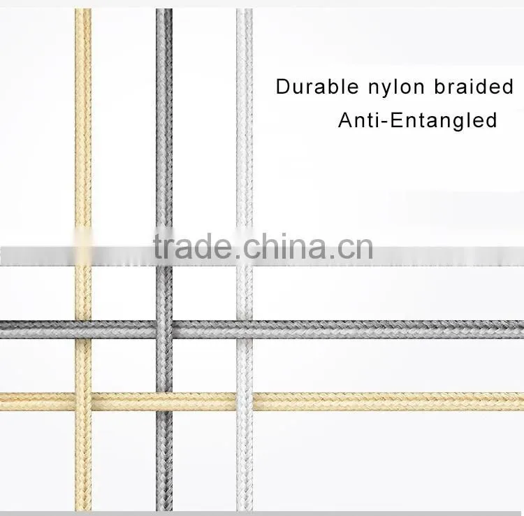 aluminium alloy nylon colorful micro braided usb cable usb 3.1 type c cable micro usb charging cable for type C mobile phone
