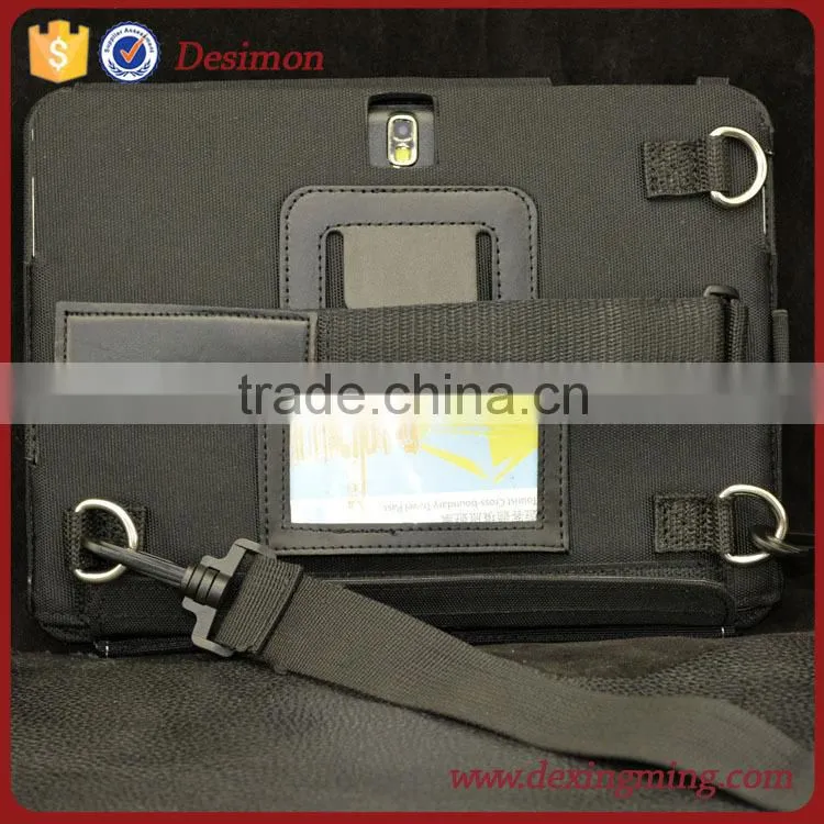 2015 brand desimon handheld cordura fabric tablet case for lenovo a5000 with neck strap/lanyard