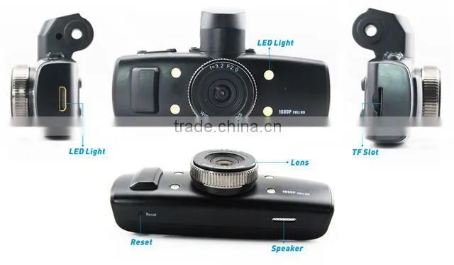1080p full hd Chip GPS G-sensor car dvr with ip digital cable camera low cost car black box