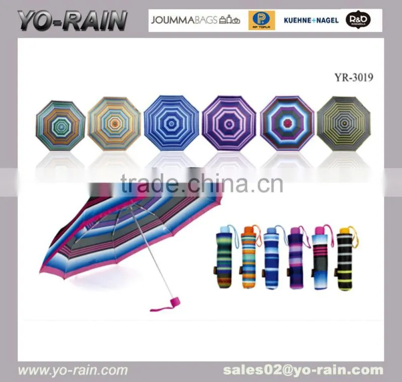 21 inch x 8 k auto open close 3 fold umbrella with cheap price