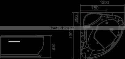 massage bathtub(massage tub,hot tub)WS-027