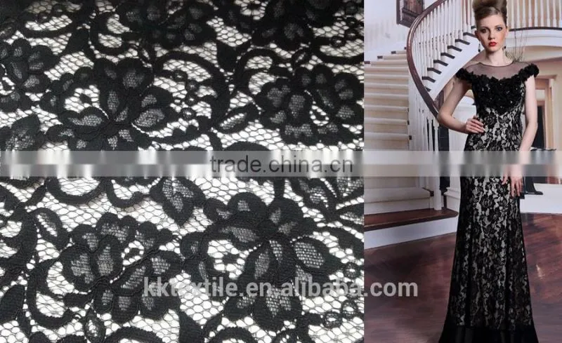 50%Cotton 40%Silk 10%Polyamide Fashion French African Chantilly Lace