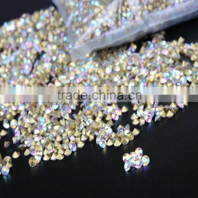 Sharp Bottom Nail Decor Rhinestone