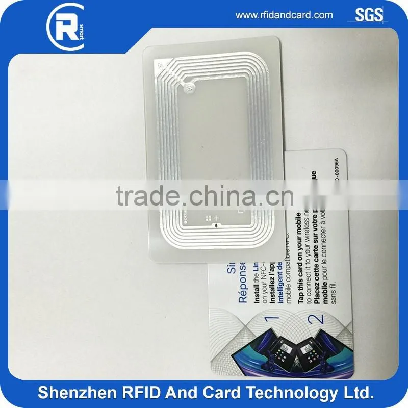 NFC rfid smart PVC business blank or printing card
