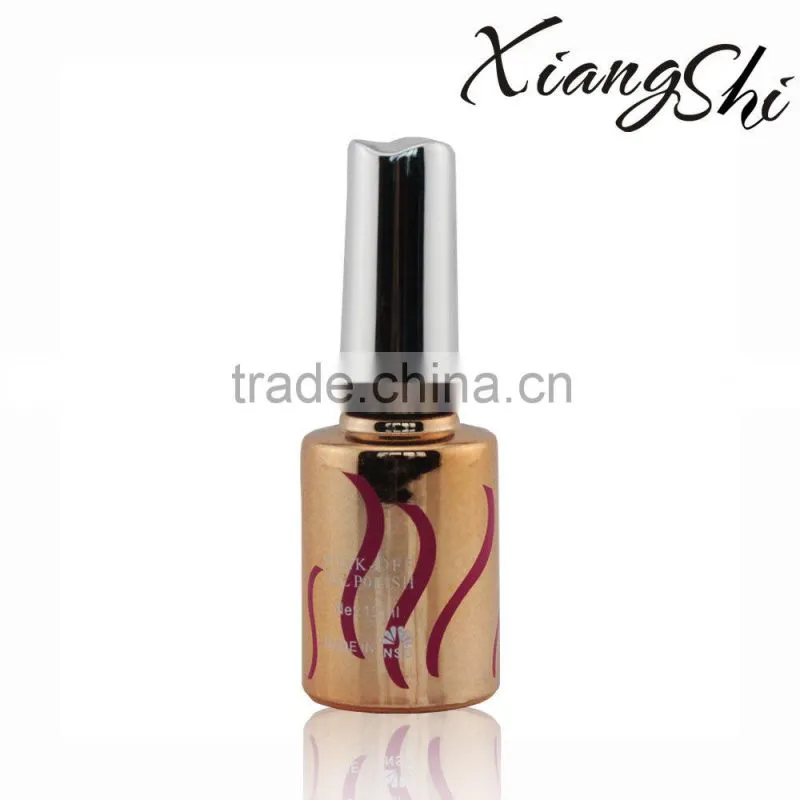 15Ml Black Gel Nail Polish Bottles With Black Cap And Brush