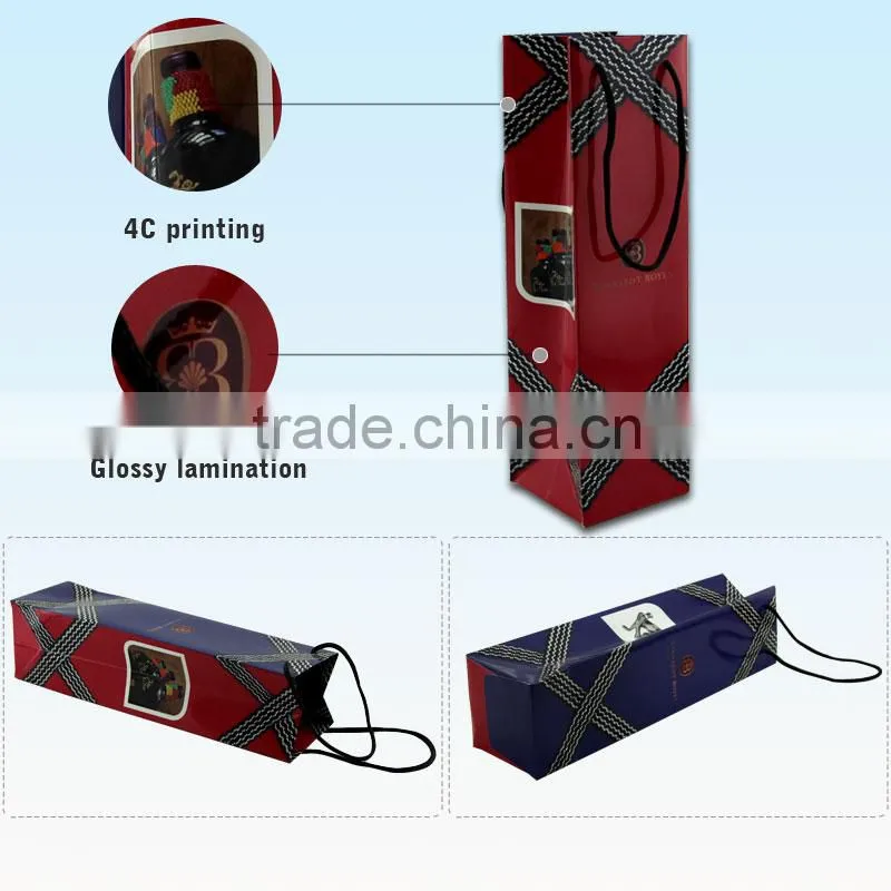 Custom Company Logo Handle Paper Bag for Shopping