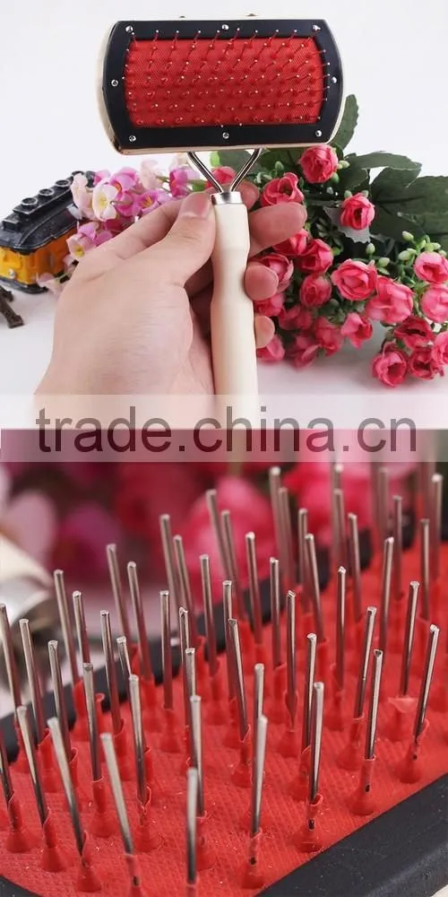 pet grooming wooden two sides comb with brush
