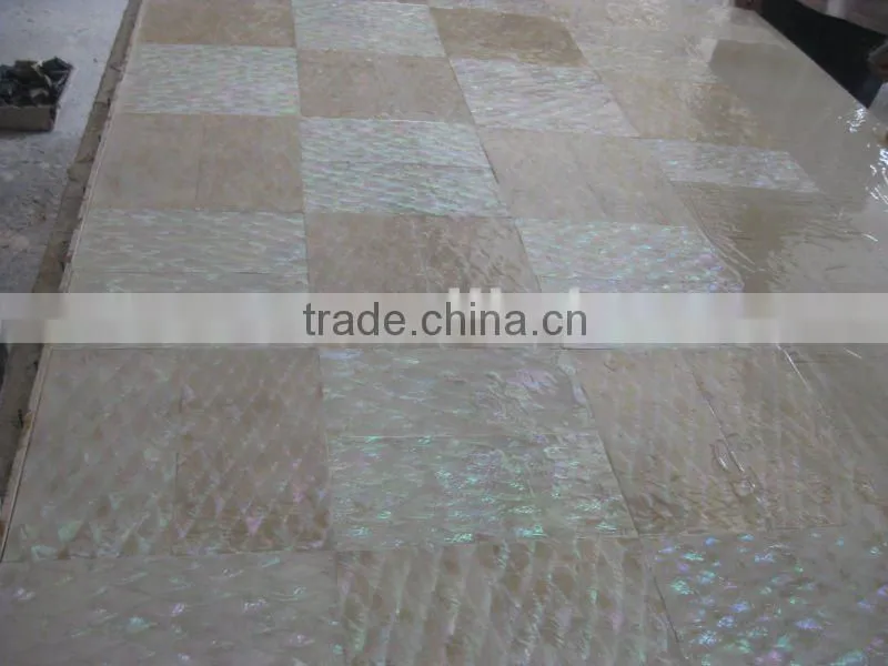nature white with green Donkey'-ear mother of pearl paua shell sheet