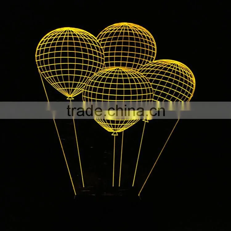 snow mountain crystal table light base wedding 3d optical illusions led light decoration
