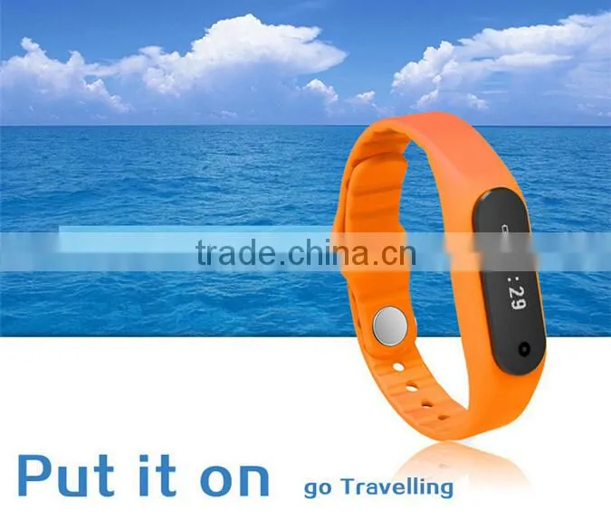 2015 newest xiaomi e06 smart bracelet/wristband touch screen fitness wearable for iOS and android smartphone