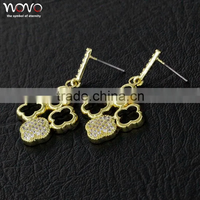 Custom Yellow Gold Plated Brass Earring jewelry