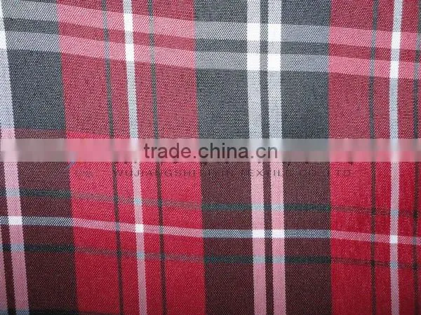 red checks yarn dyed fabric for shirt and dress