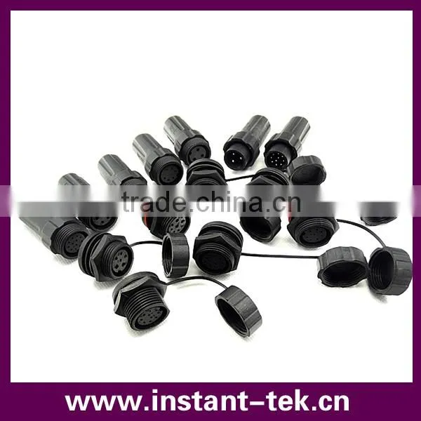 INST XS 9pin metal srcew waterproof airplug connector