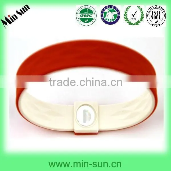 Factory price ,Fast shipping custom Logo silcone ion power bracelet