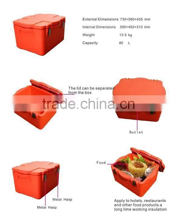 heat food storage box PU insulation box hot food box food warm box catering equipment