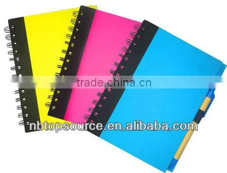 New Design! Recycled Notebook with Pen