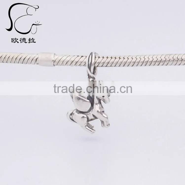 925 Sterling Silver sea horse beads charms