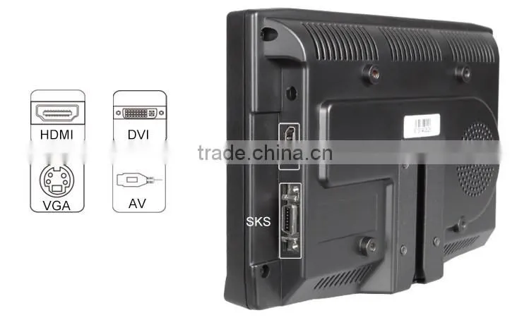 Widescreen 7 inch touch panel lcd mini av input tft screen flexible high brightness industrial monitor car