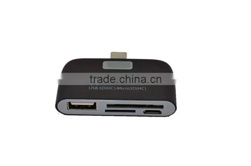 USB 3.1 Type C OTG USB TF SD MMC Micro USB Charging Card Reader COMBO HUB Adapter Support Phone and PC