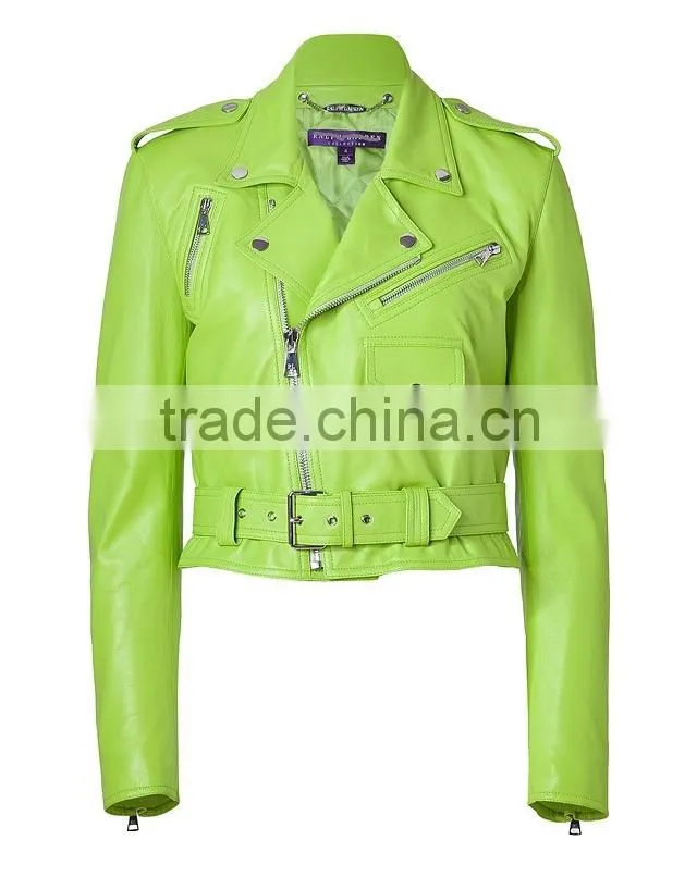 soft milled leather motorbike jacket