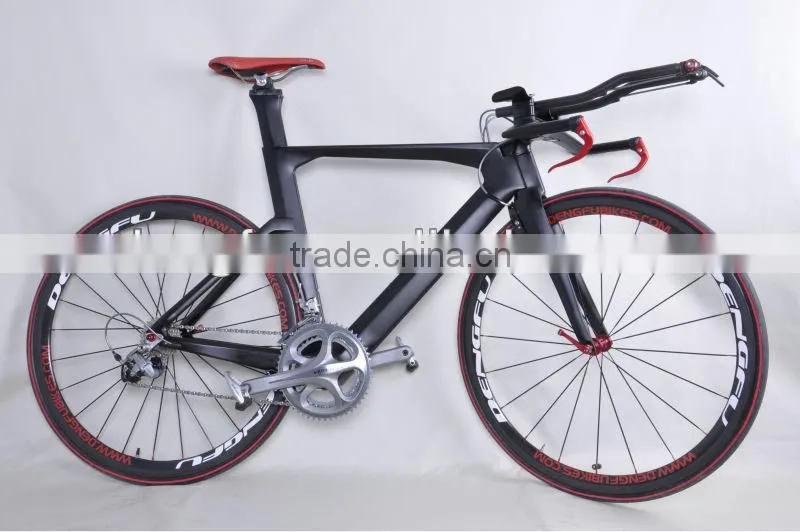2013 Dengfu new design carbon TT bicycle frame 700C carbon wheels