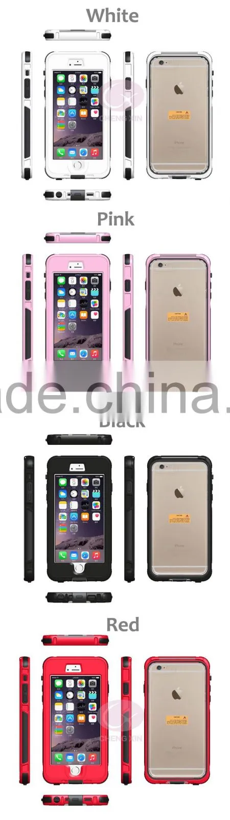 2016 Hot selling waterproof mobile phone case accessories cell phone case back cover For Iphone 6/6S, for samsung galaxy j7